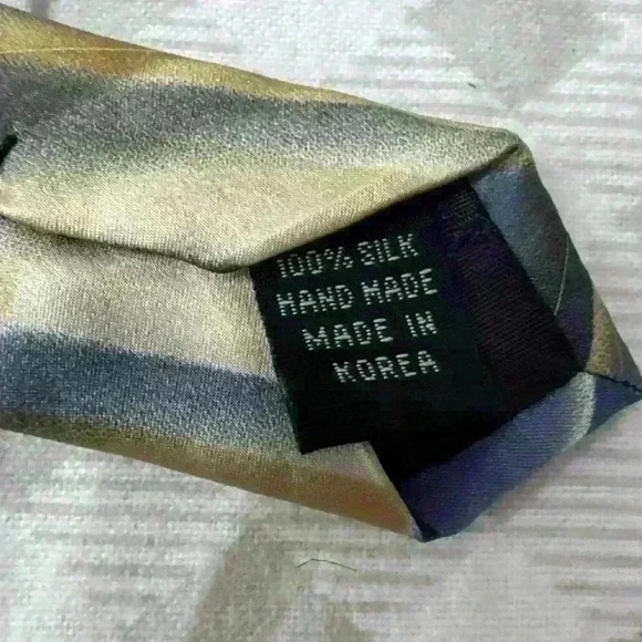 Stacy Adams, Hand Made, 100% Silk, Men’s Neck Tie, Made In Korea - Picture 5 of 6